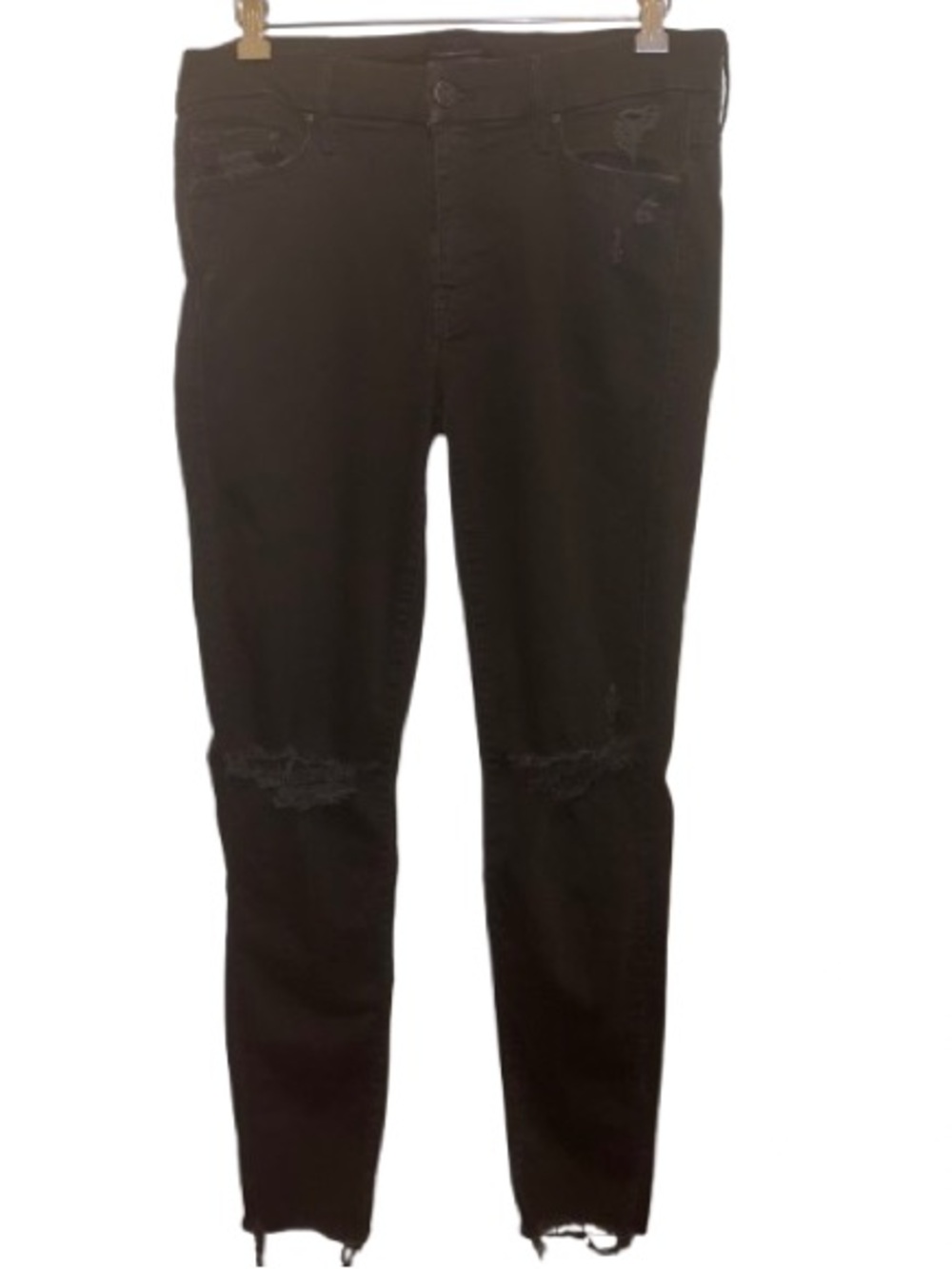 Mother The Looker Ankle Fray Jeans Women’s Size 30 Black Guilty as Sin